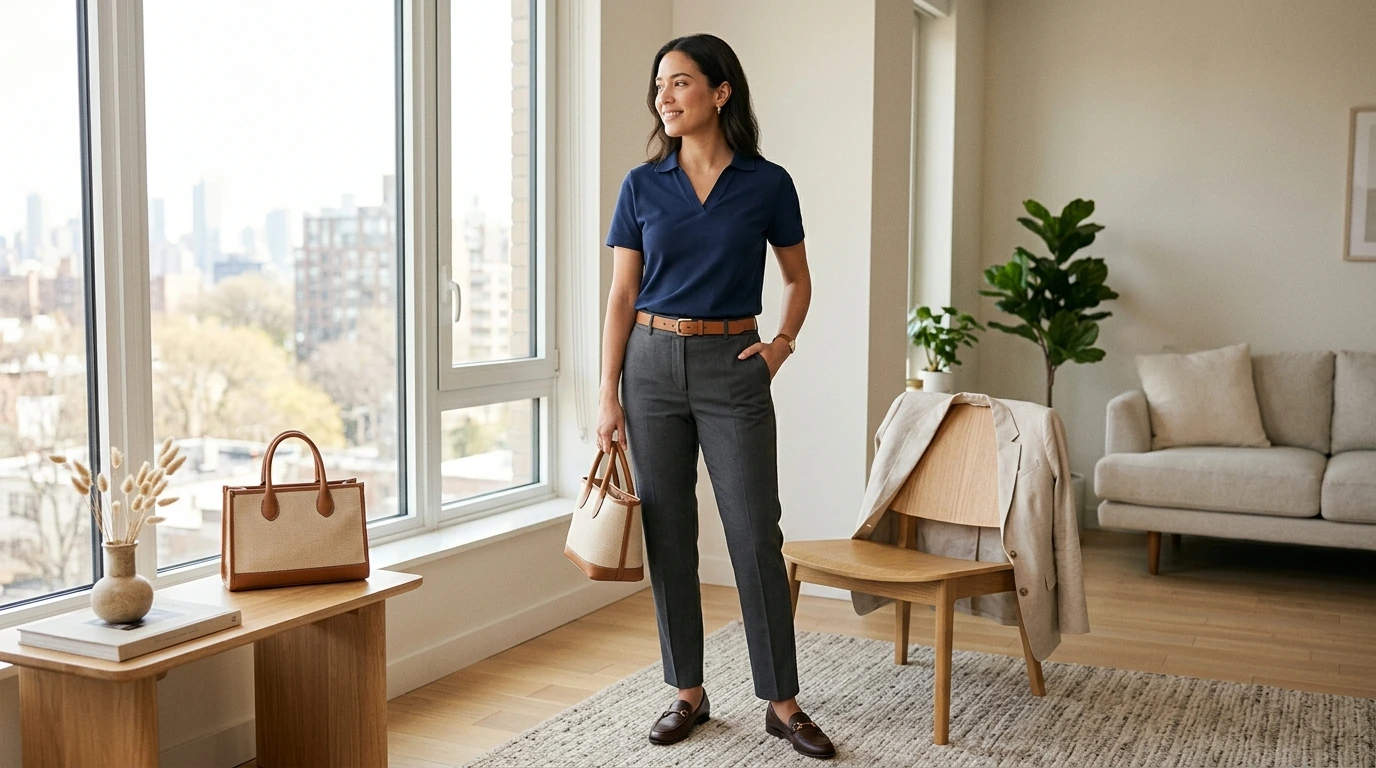 Women’s V-Neck Polo Shirt: Work-to-Weekend Style
